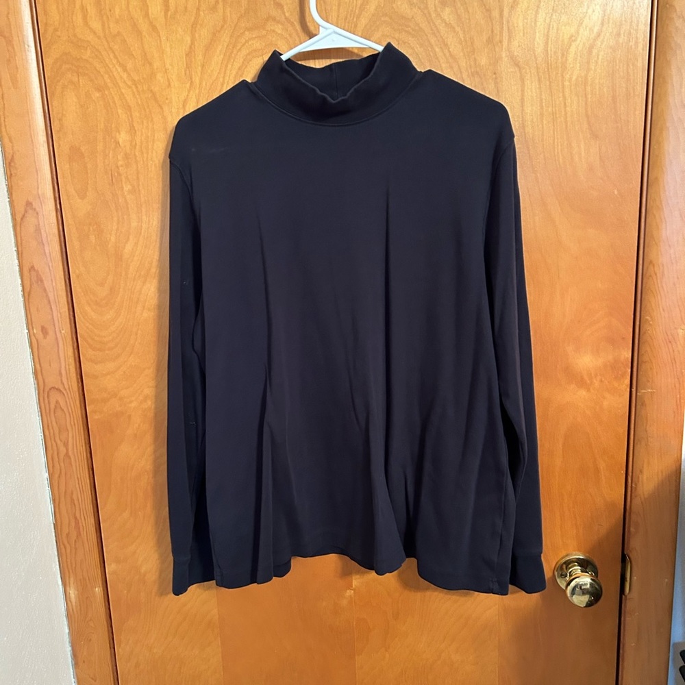 Lands End black mock turtleneck